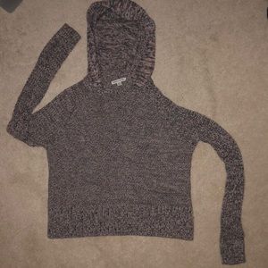 Multi colored mid drift sweater